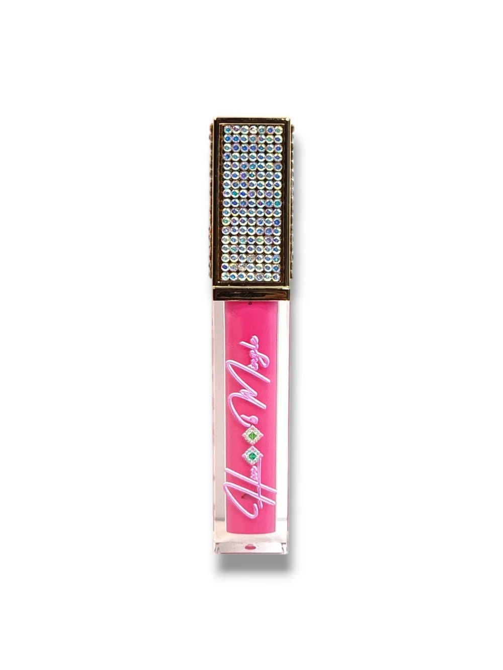 Hot Pink Lip Gloss with Rhinestone Cap - Brand: